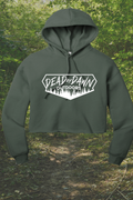 Dead By Dawn - crop hoodie mil green