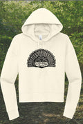 Turkey Fan - crop hoodie gardenia